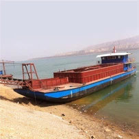 Pašpiedziņas pašizkrāvēja smilšu un akmens pārvadātāja seklā ūdens pārvietošanas barža